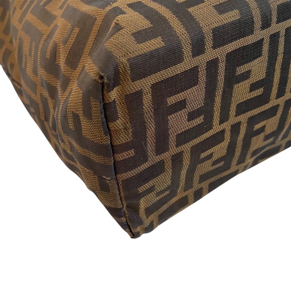 Fendi Tote Bag – Classic Zucca Logo Tote - Vintage - Authentic - Shopper Tote - Picture 9 of 15